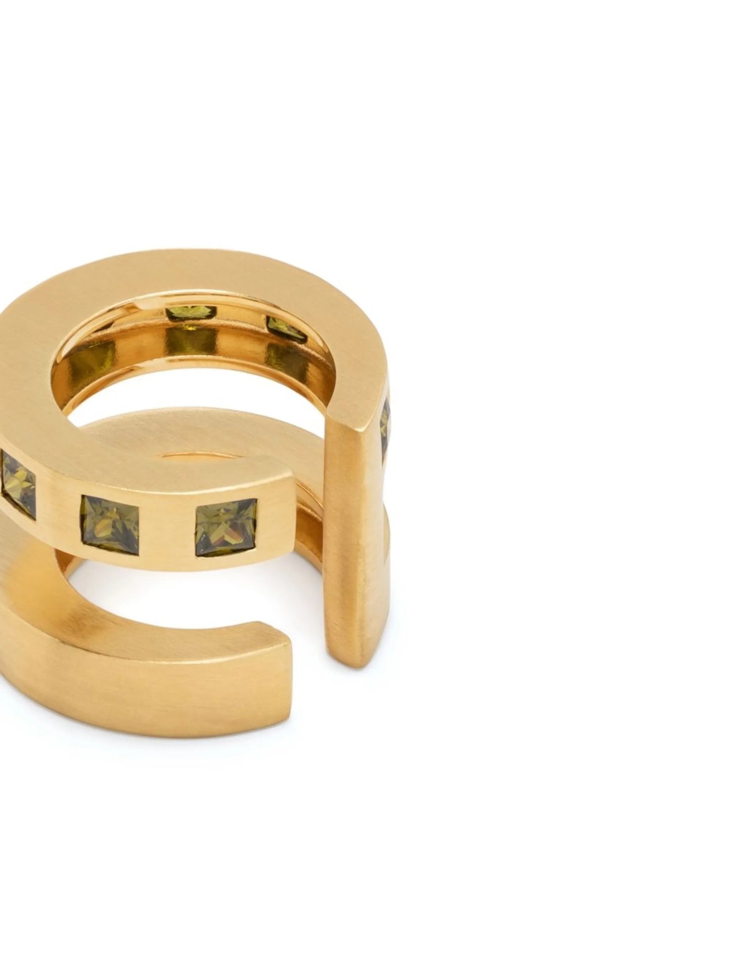 Arch Zirconia Double cuff earrings