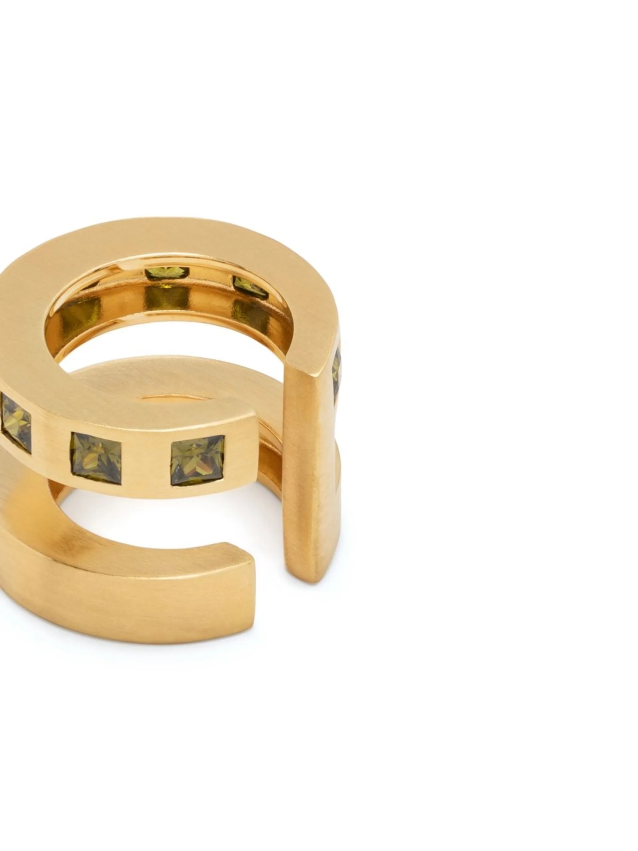 Arch Zirconia Double cuff earrings