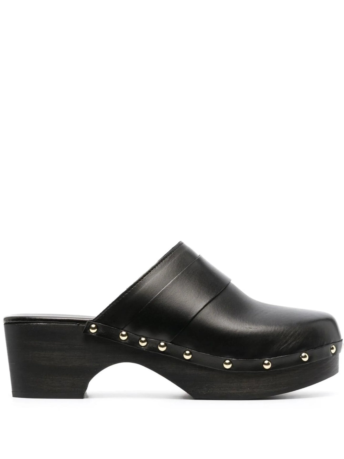 Bibi 60mm leather wooden clog