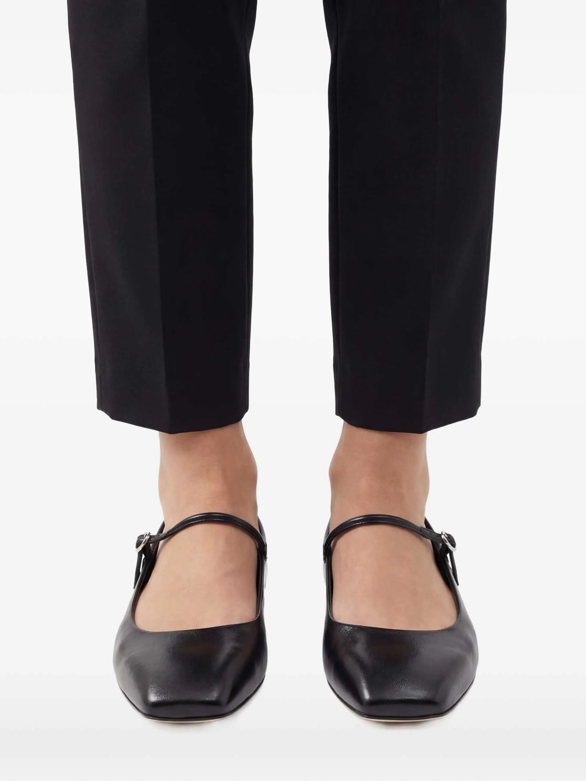 Maryjane leather ballerina shoes