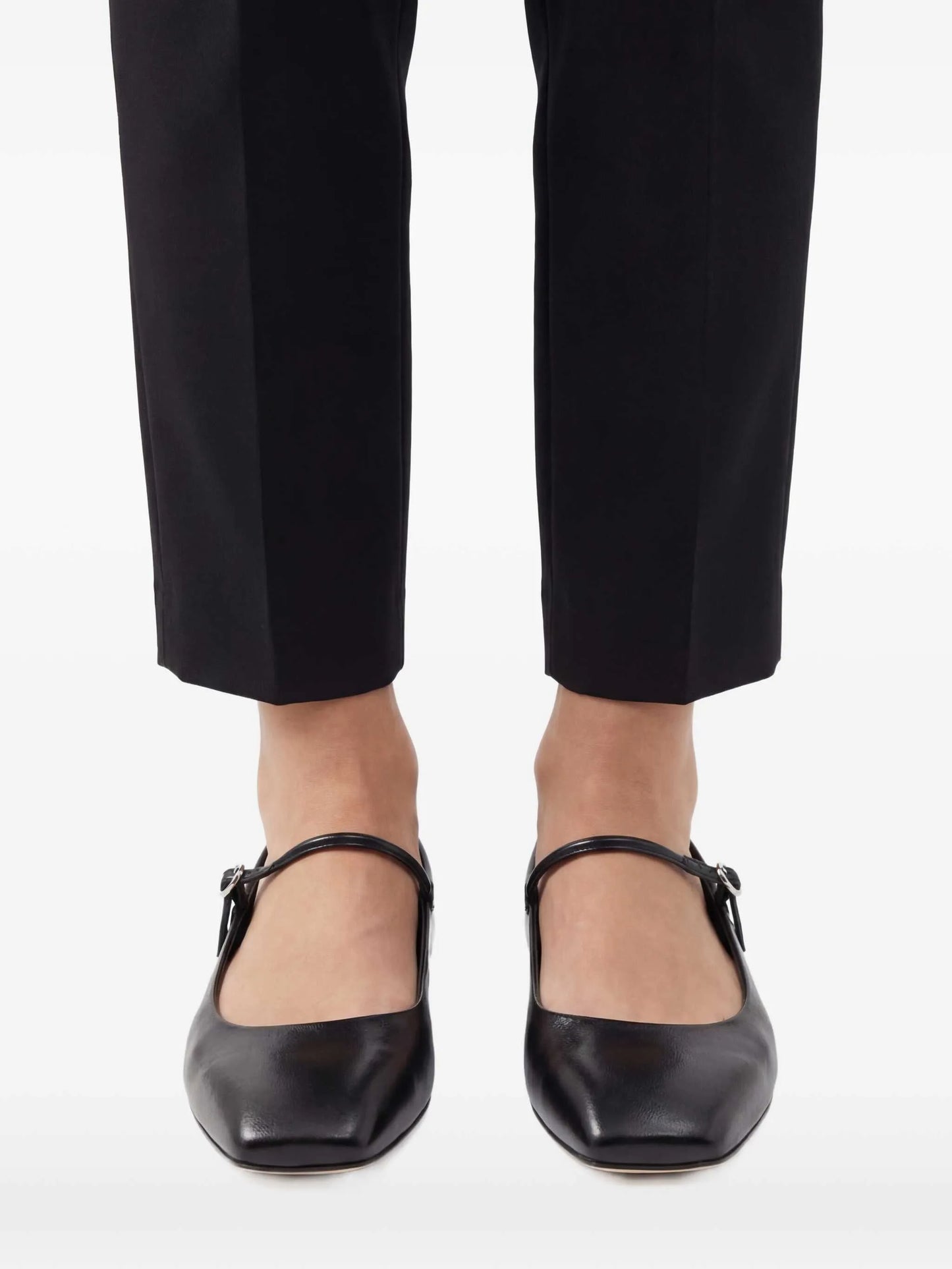Maryjane leather ballerina shoes