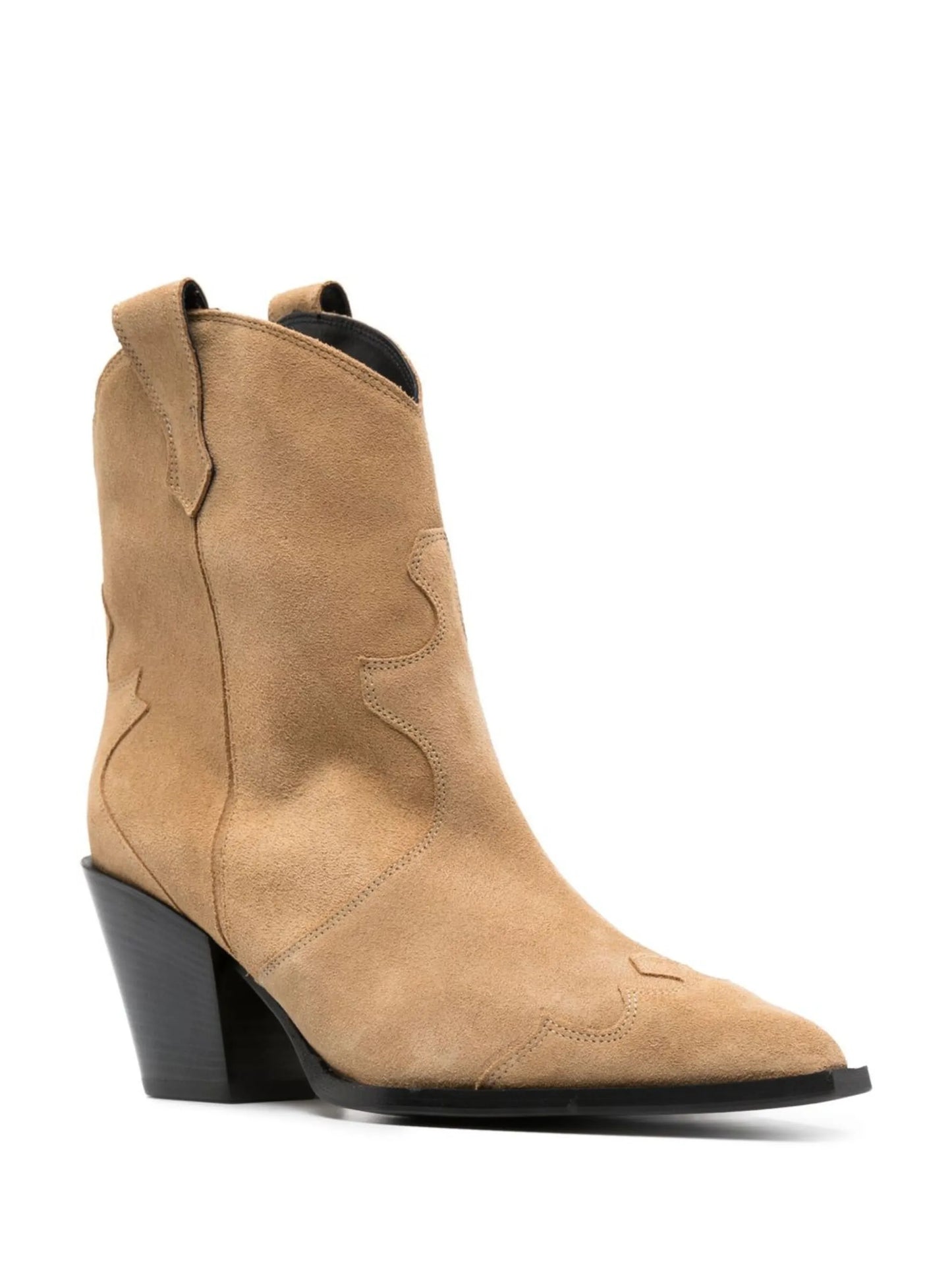 75mm suede western boots