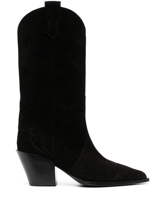 75mm knee-high suede boots