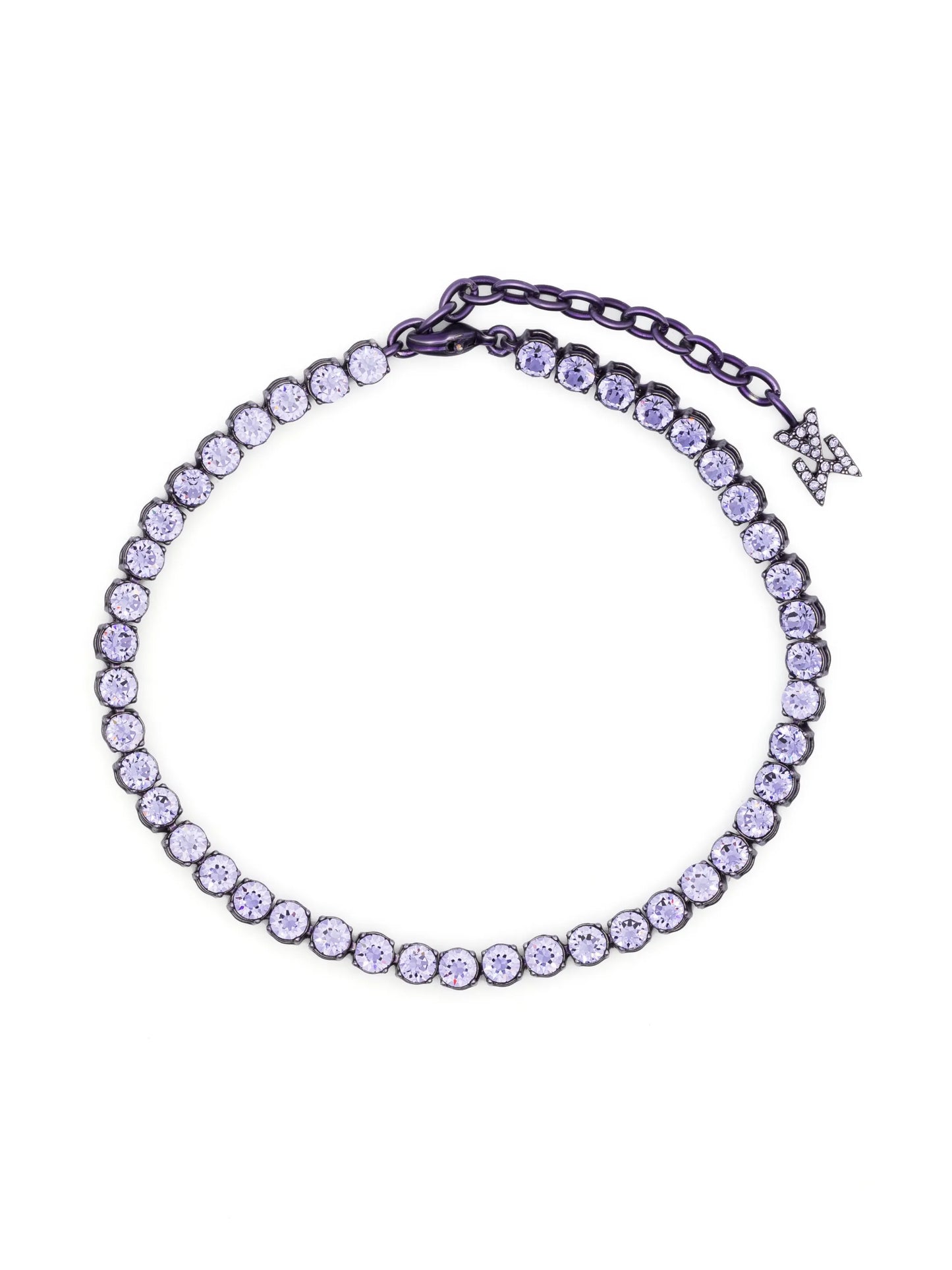 crystal-embellished tennis anklet