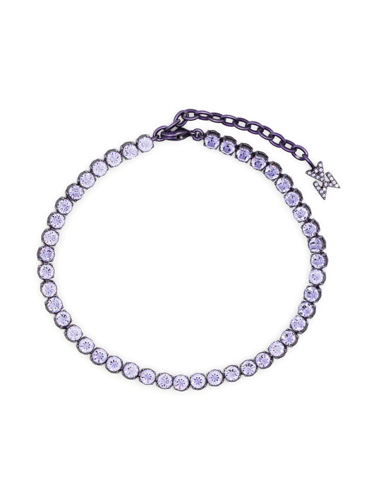 crystal-embellished tennis anklet