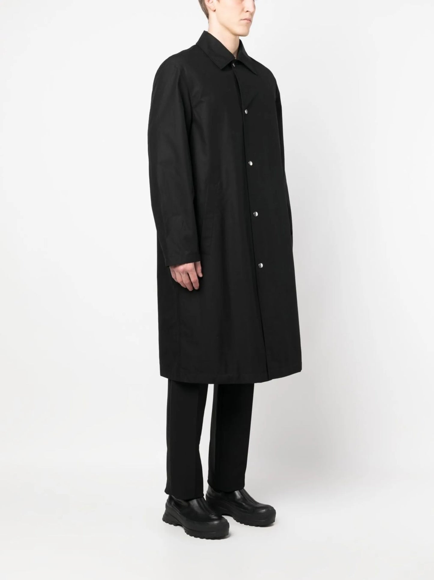 logo-print coat