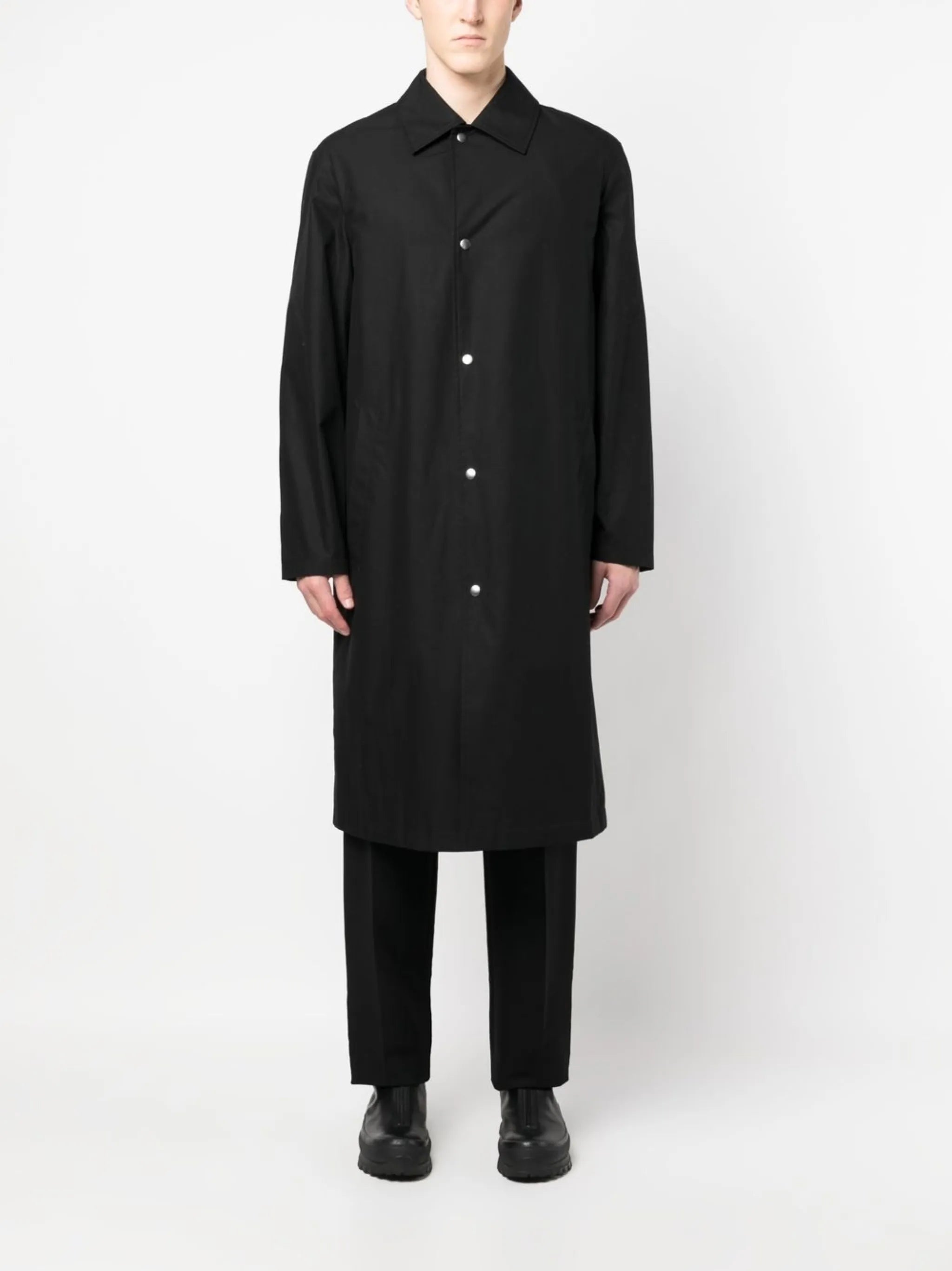 logo-print coat