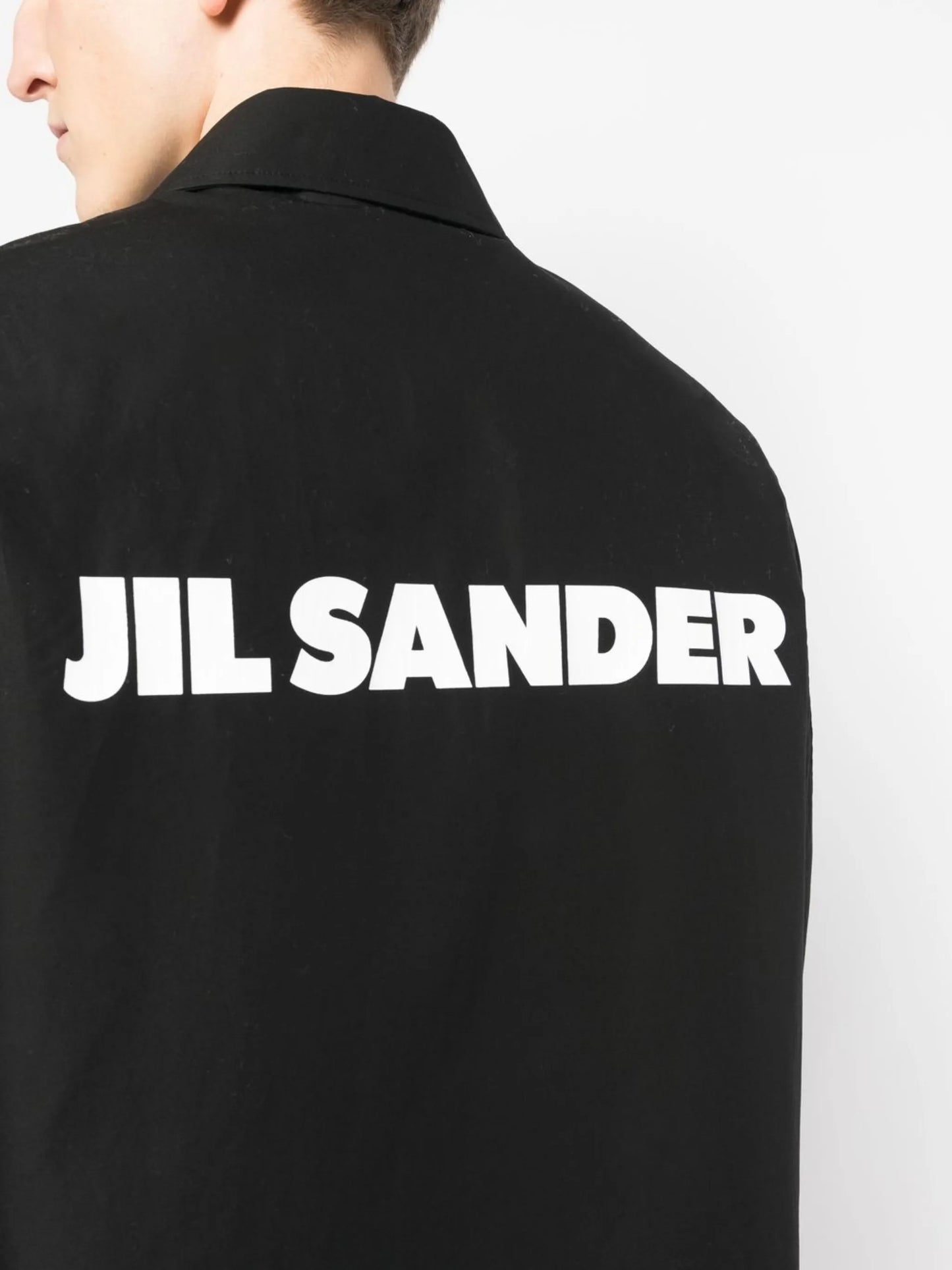 logo-print coat