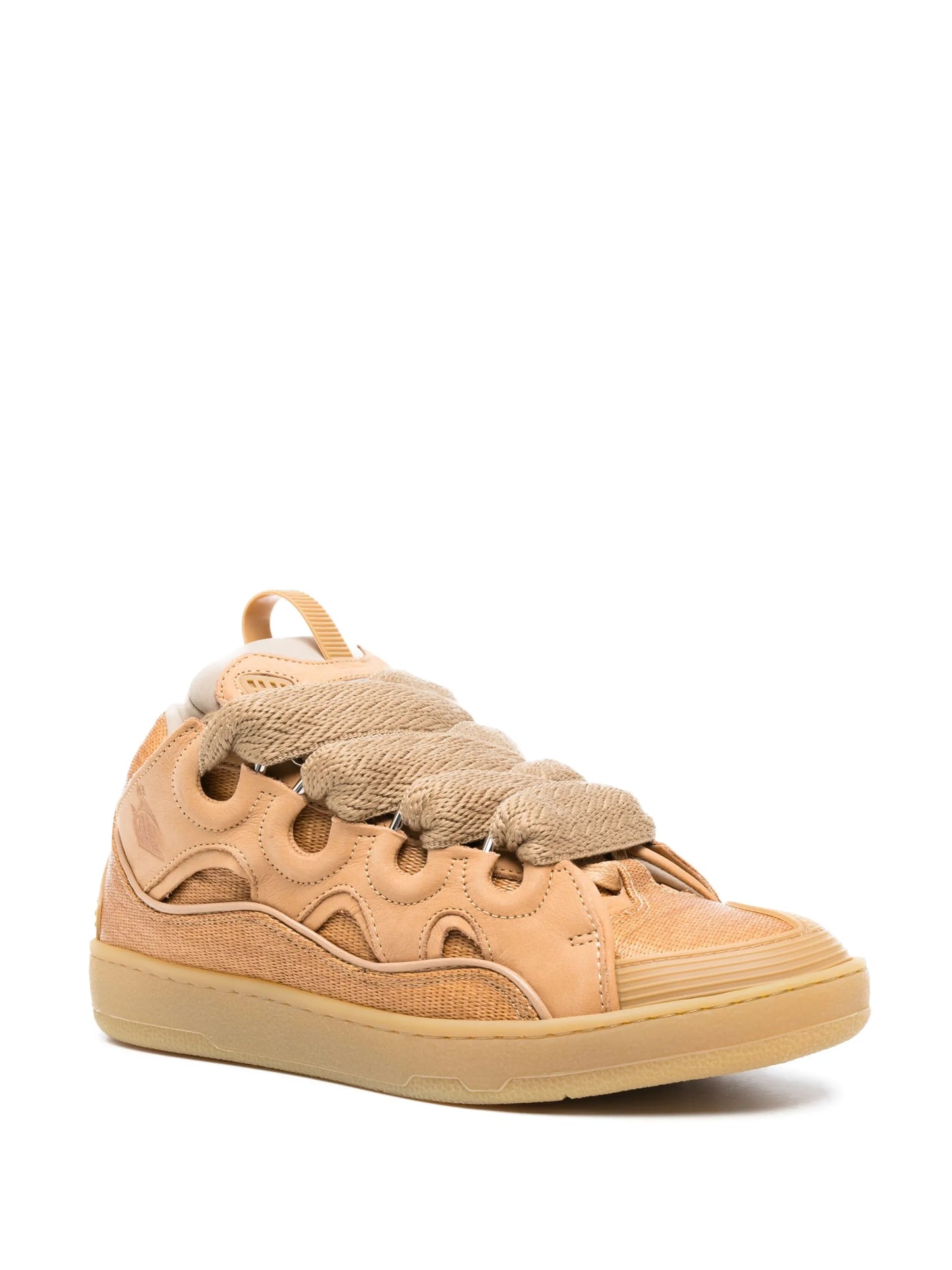 Curb raffia low-top sneakers