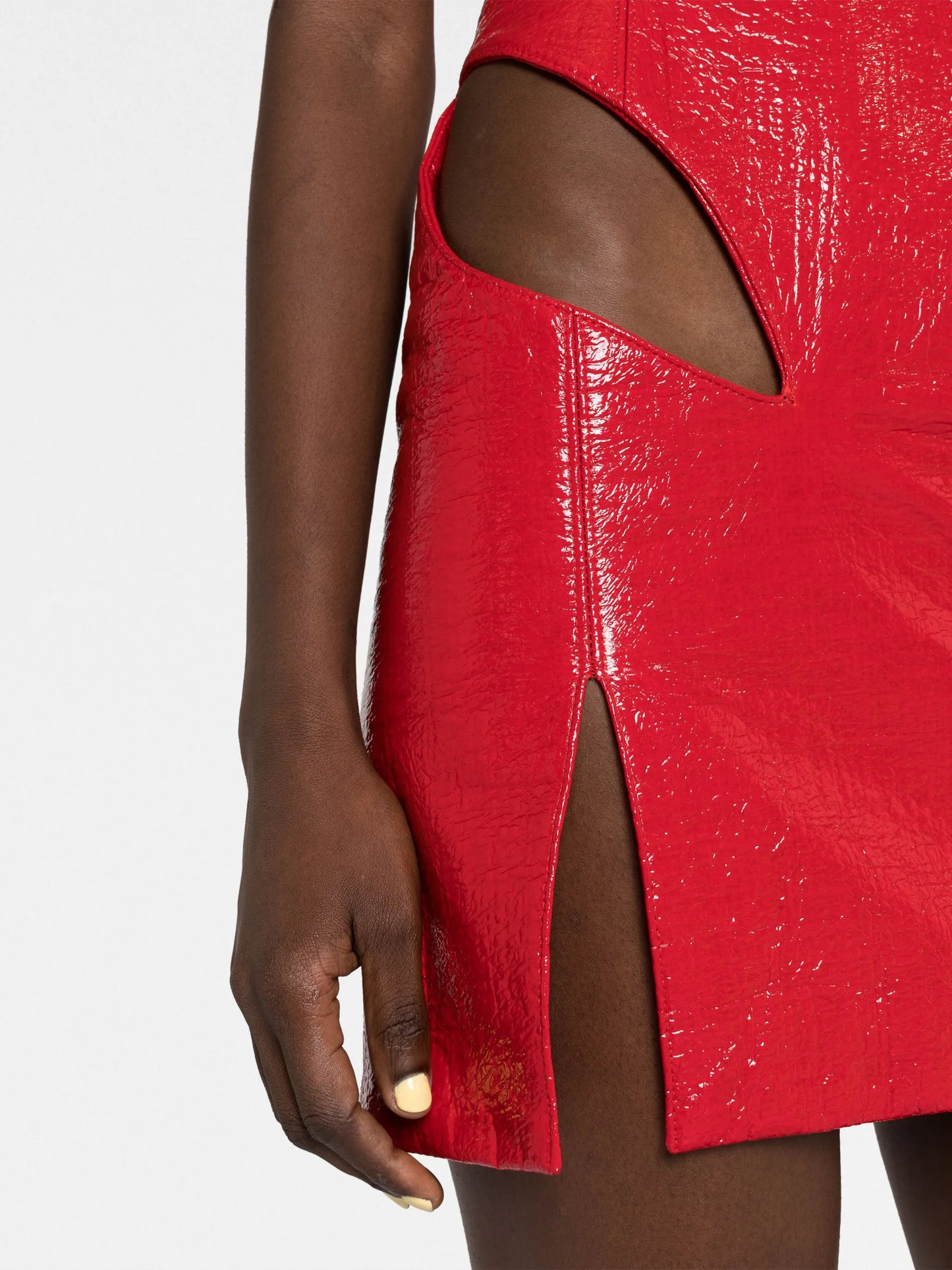 cut-out strapless minidress