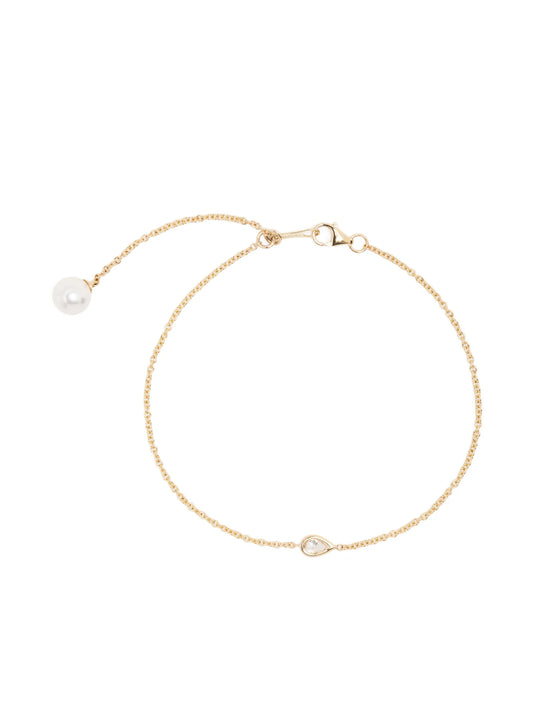 14kt yellow gold Sea of Beauty diamond and pearl bracelet
