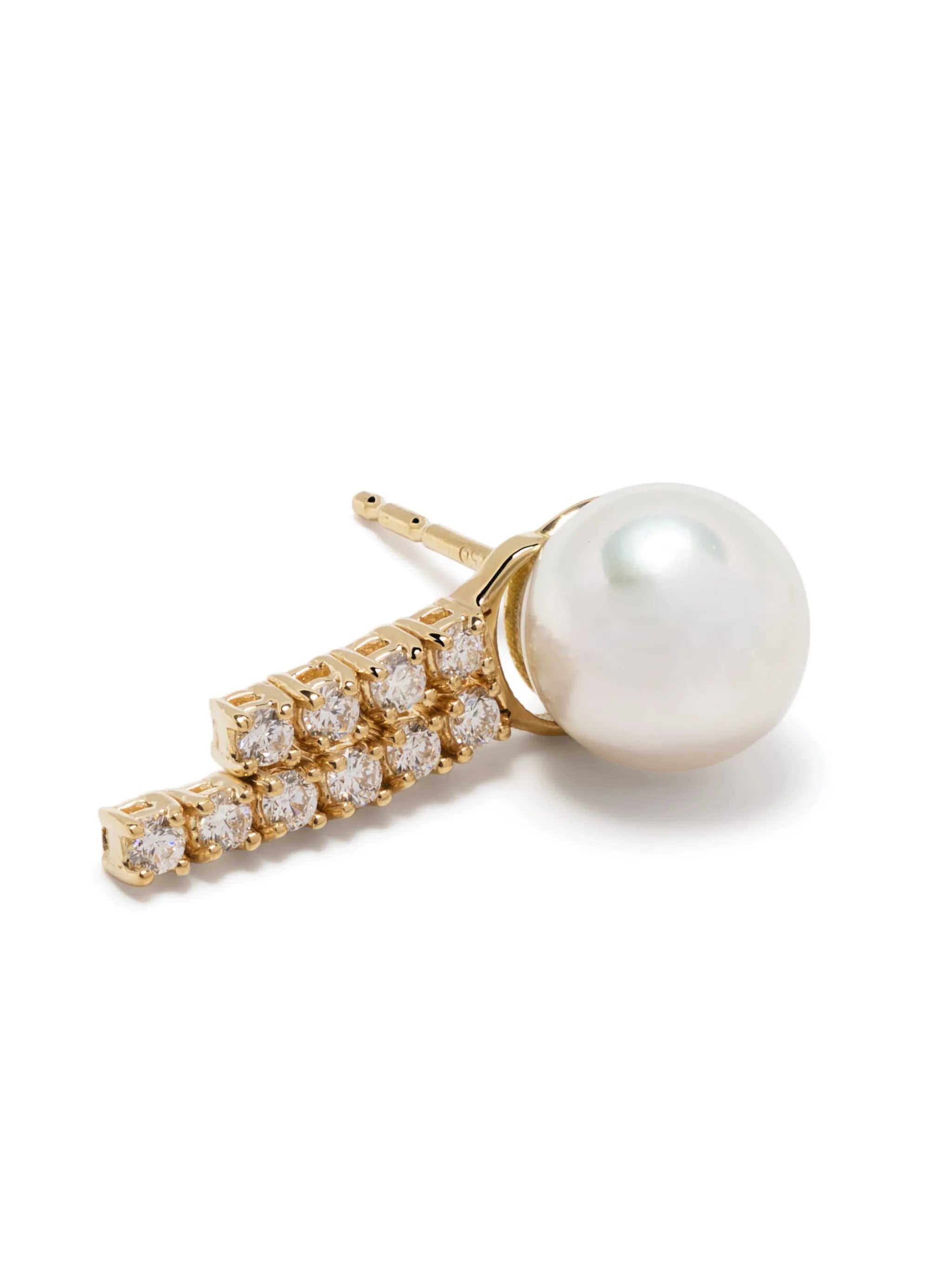 18kt yellow gold pearl earring