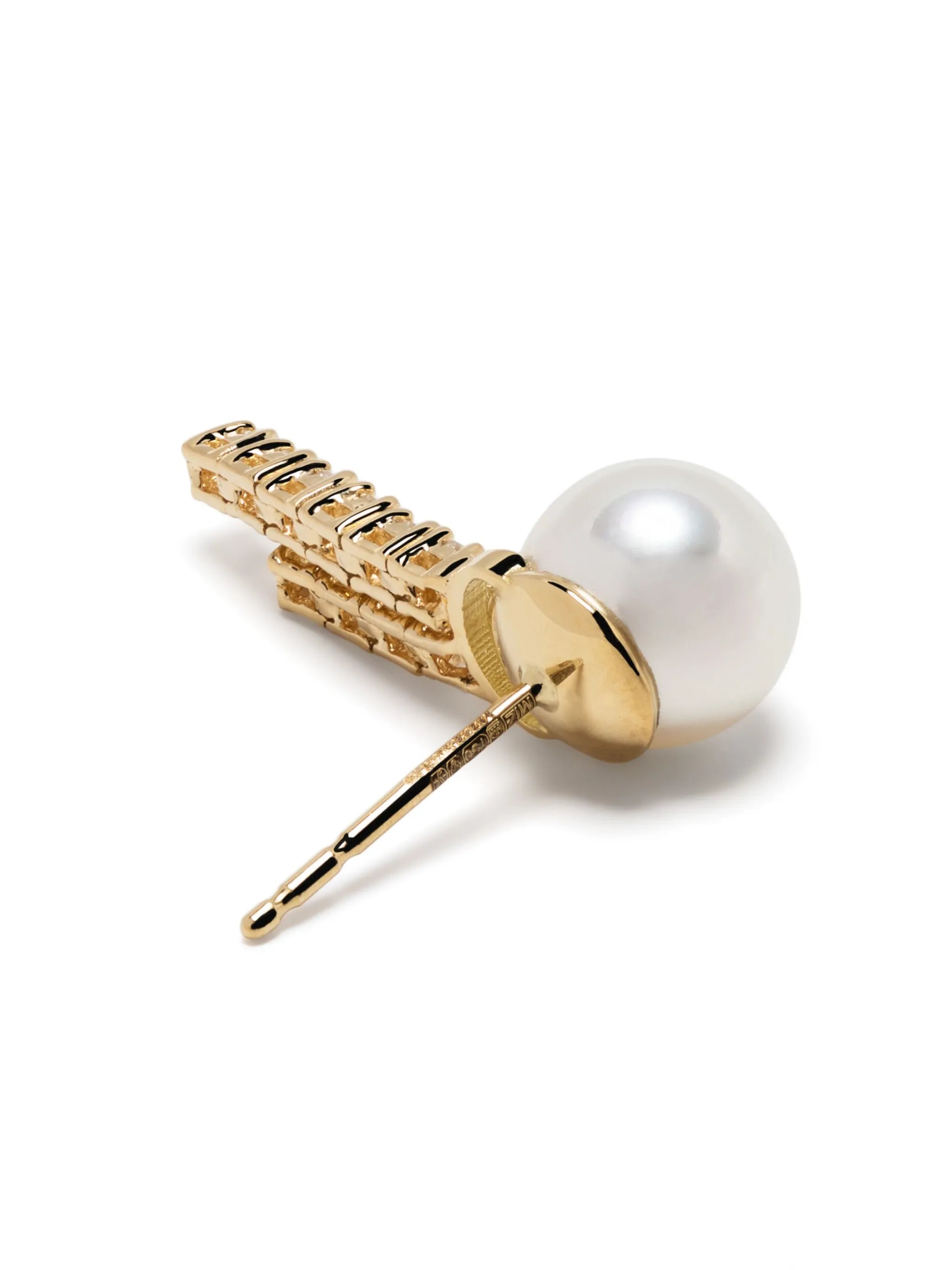 18kt yellow gold pearl earring