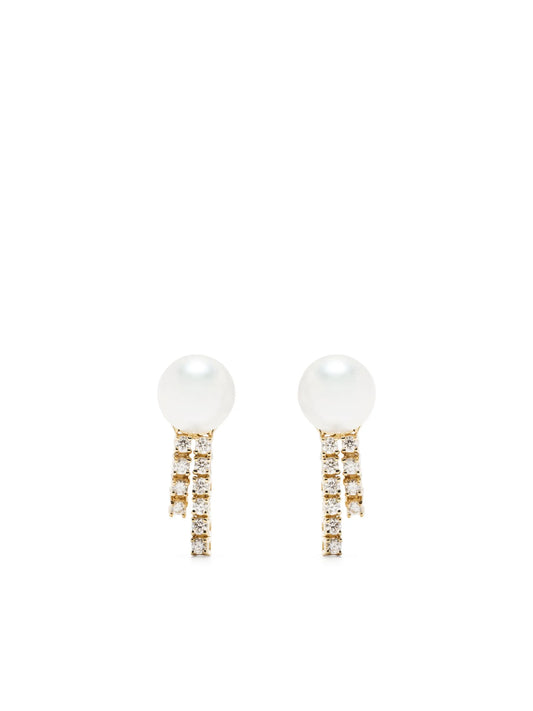 18kt yellow gold pearl earring