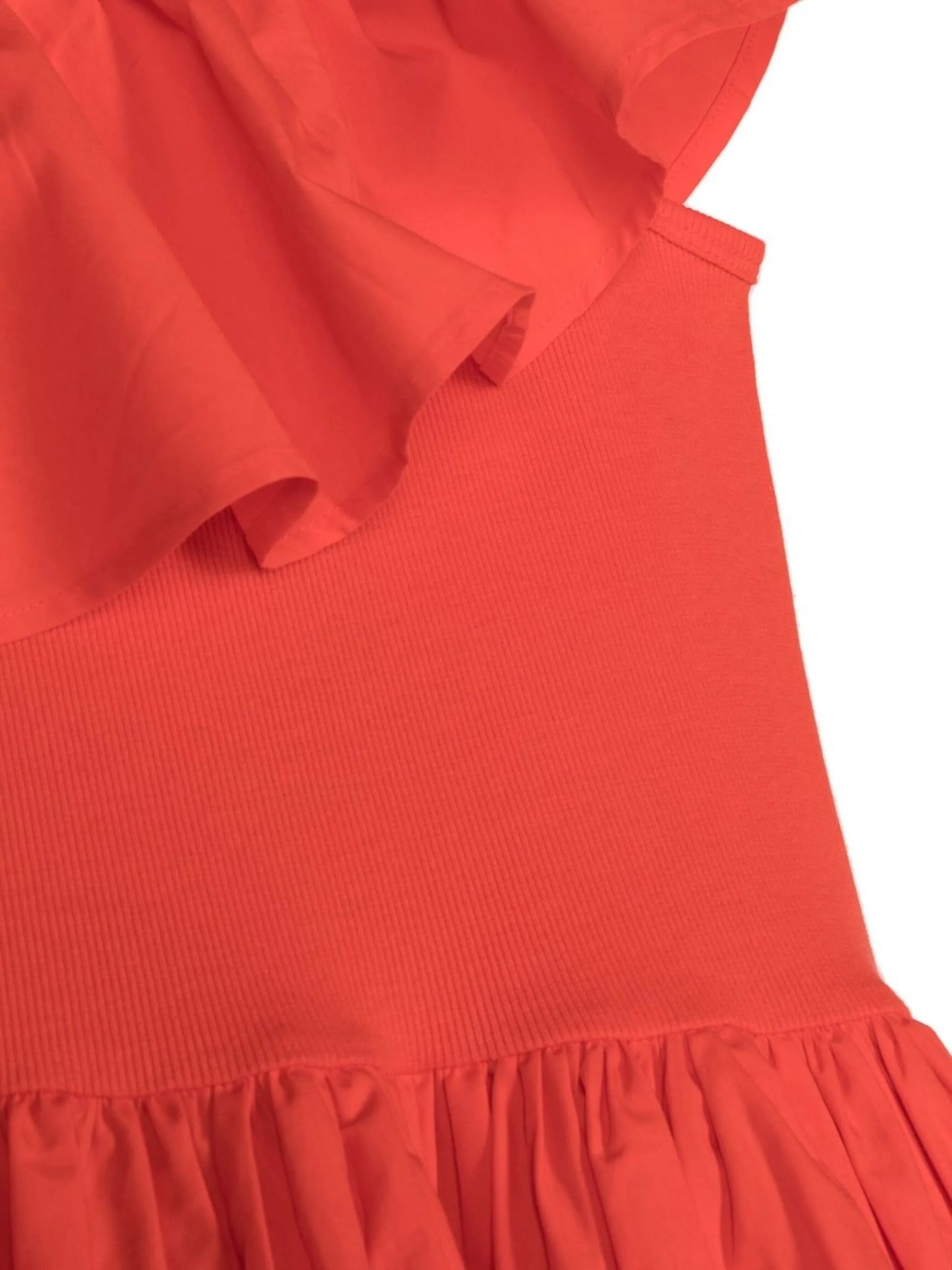Chloey one-shoulder ruffle-trim dress