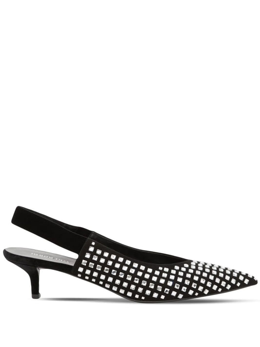 crystal-embellished pointed-toe pumps