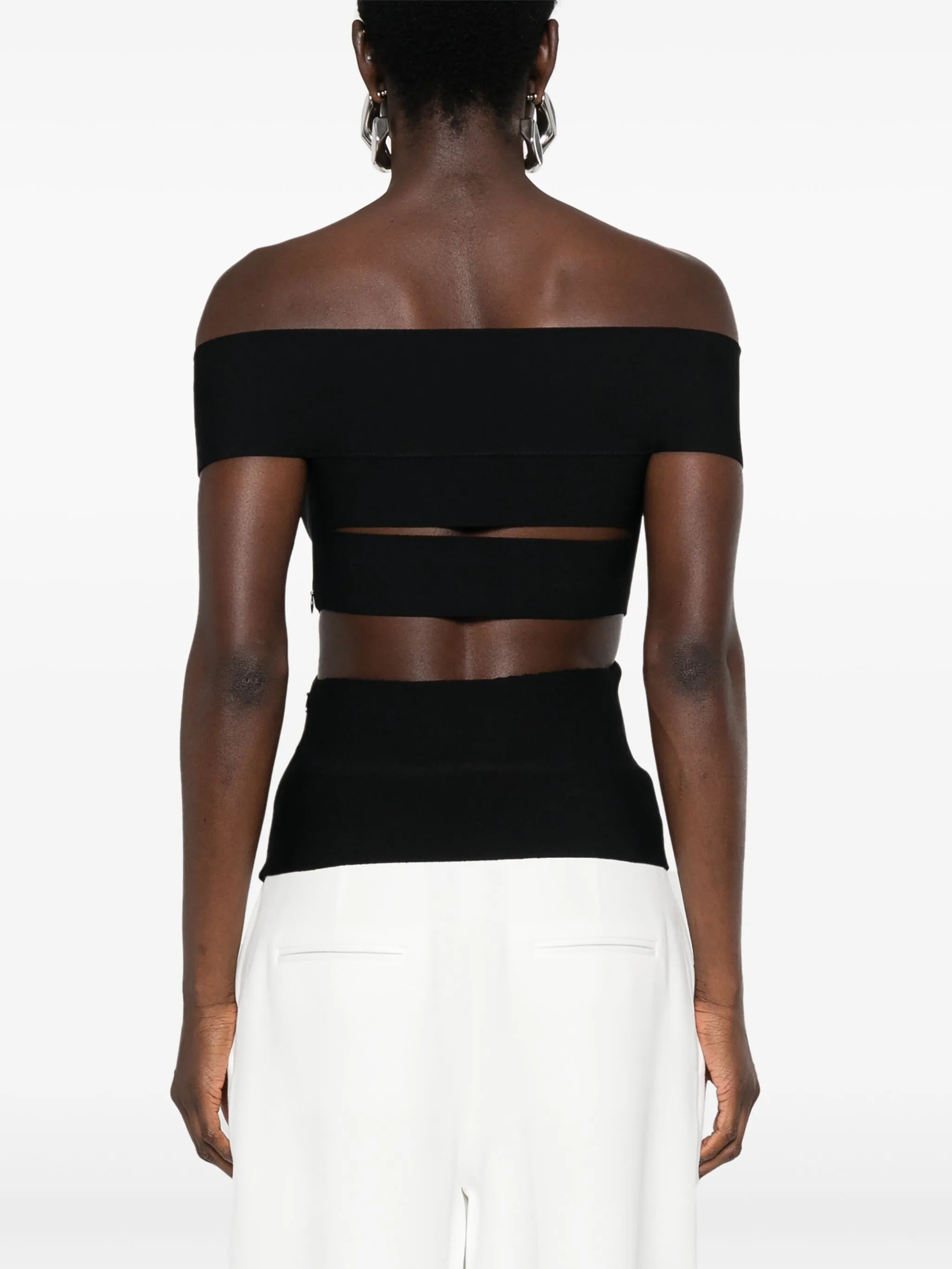 cut-out off-shoulder top
