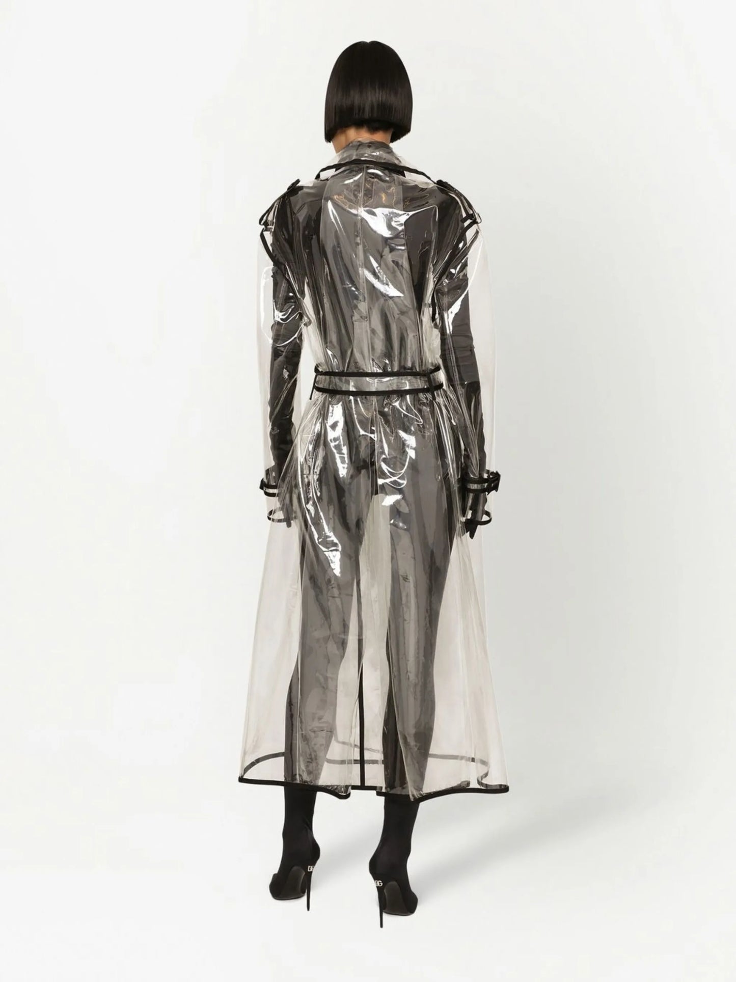 KIM DOLCEGABBANA contrast-trim trench coat