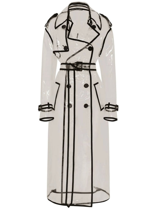 KIM DOLCEGABBANA contrast-trim trench coat