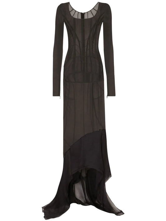 KIM DOLCEGABBANA georgette maxi dress