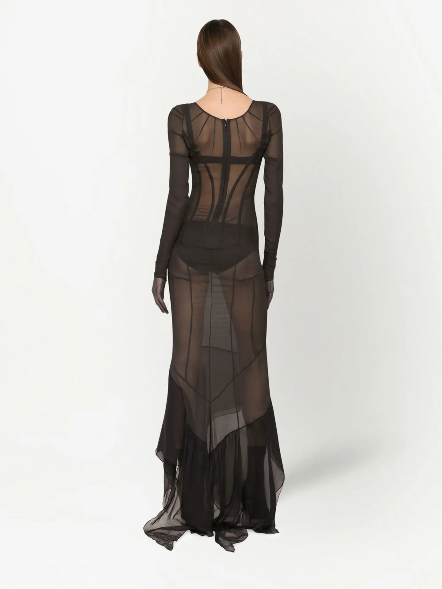 KIM DOLCEGABBANA georgette maxi dress