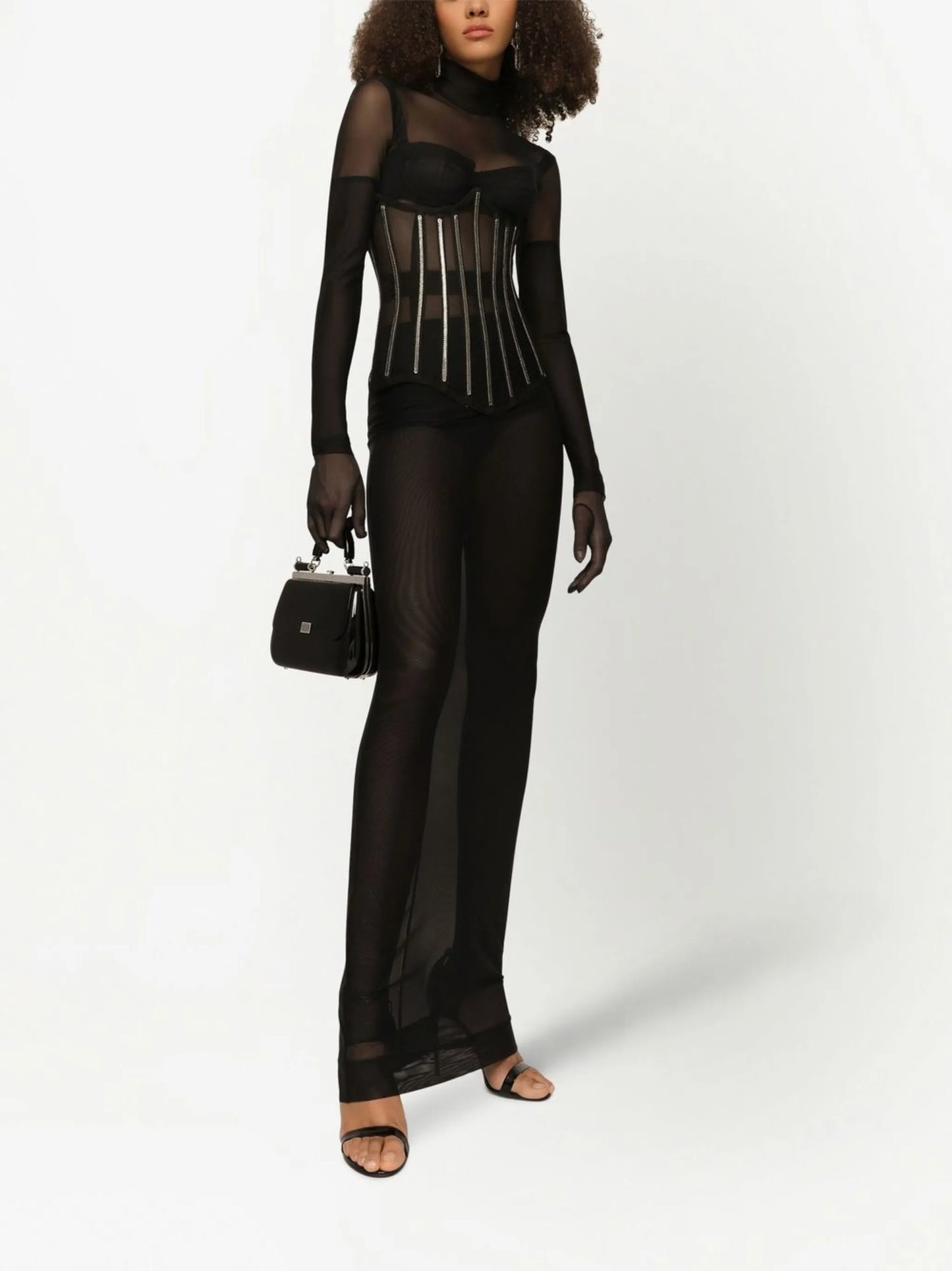KIM DOLCEGABBANA tulle maxi dress