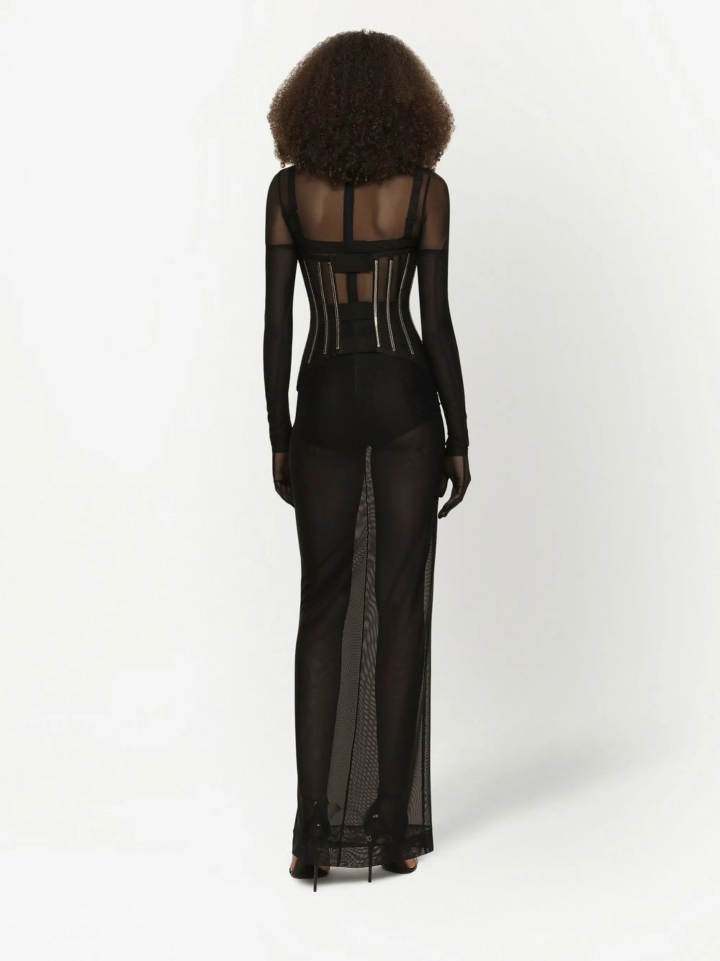 KIM DOLCEGABBANA tulle maxi dress