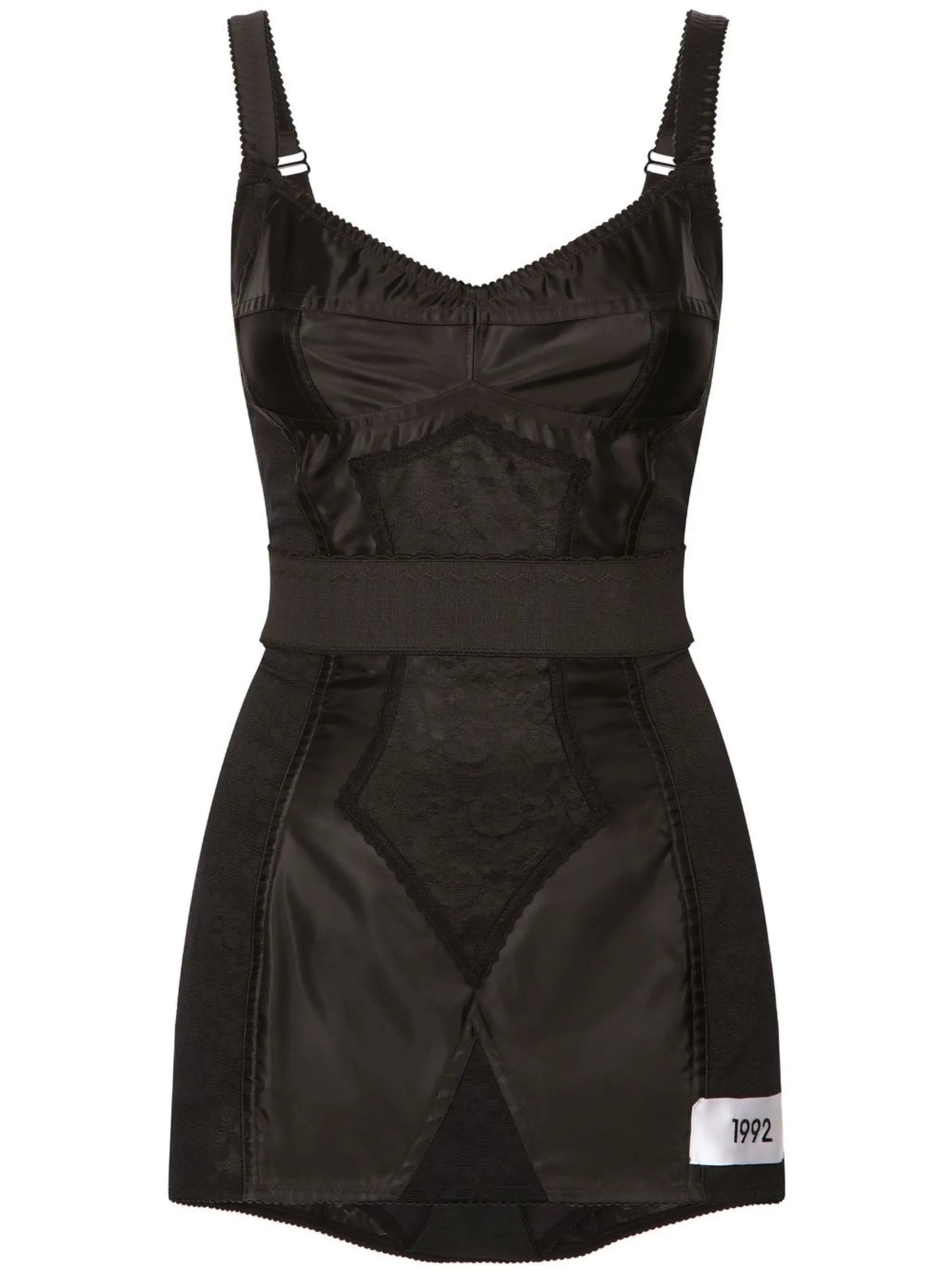 KIM DOLCEGABBANA corset-detail satin minidress