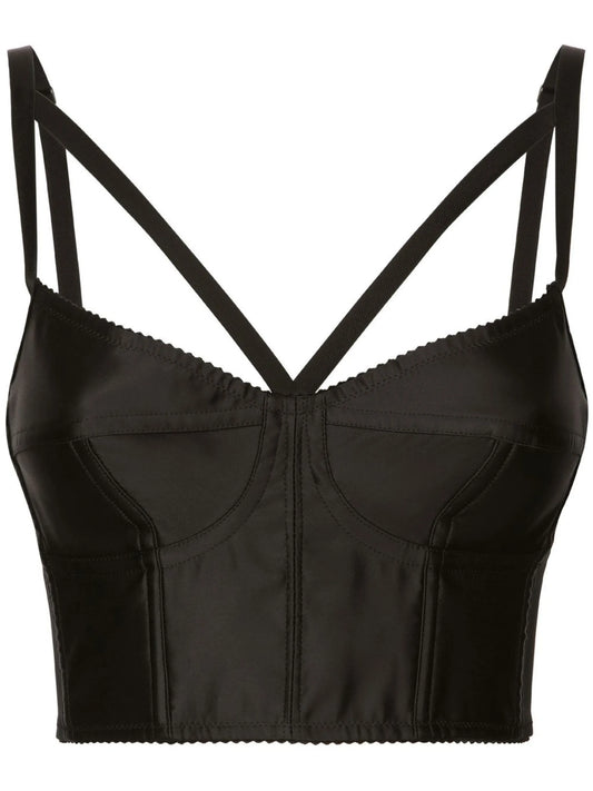 KIM DOLCEGABBANA strap-detail bustier top