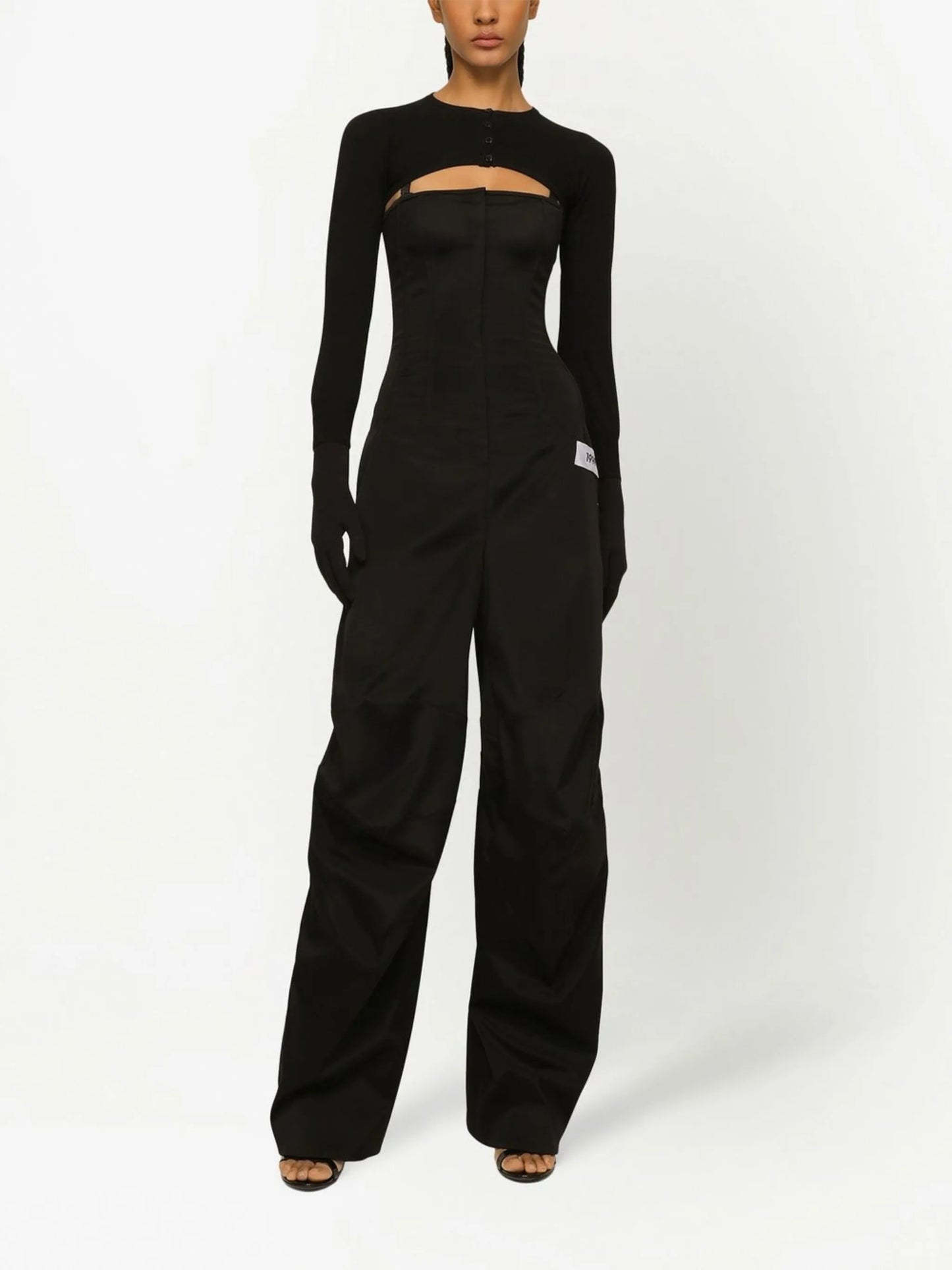 KIM DOLCEGABBANA cropped button-fastening cardigan