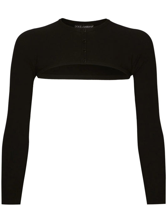 KIM DOLCEGABBANA cropped button-fastening cardigan