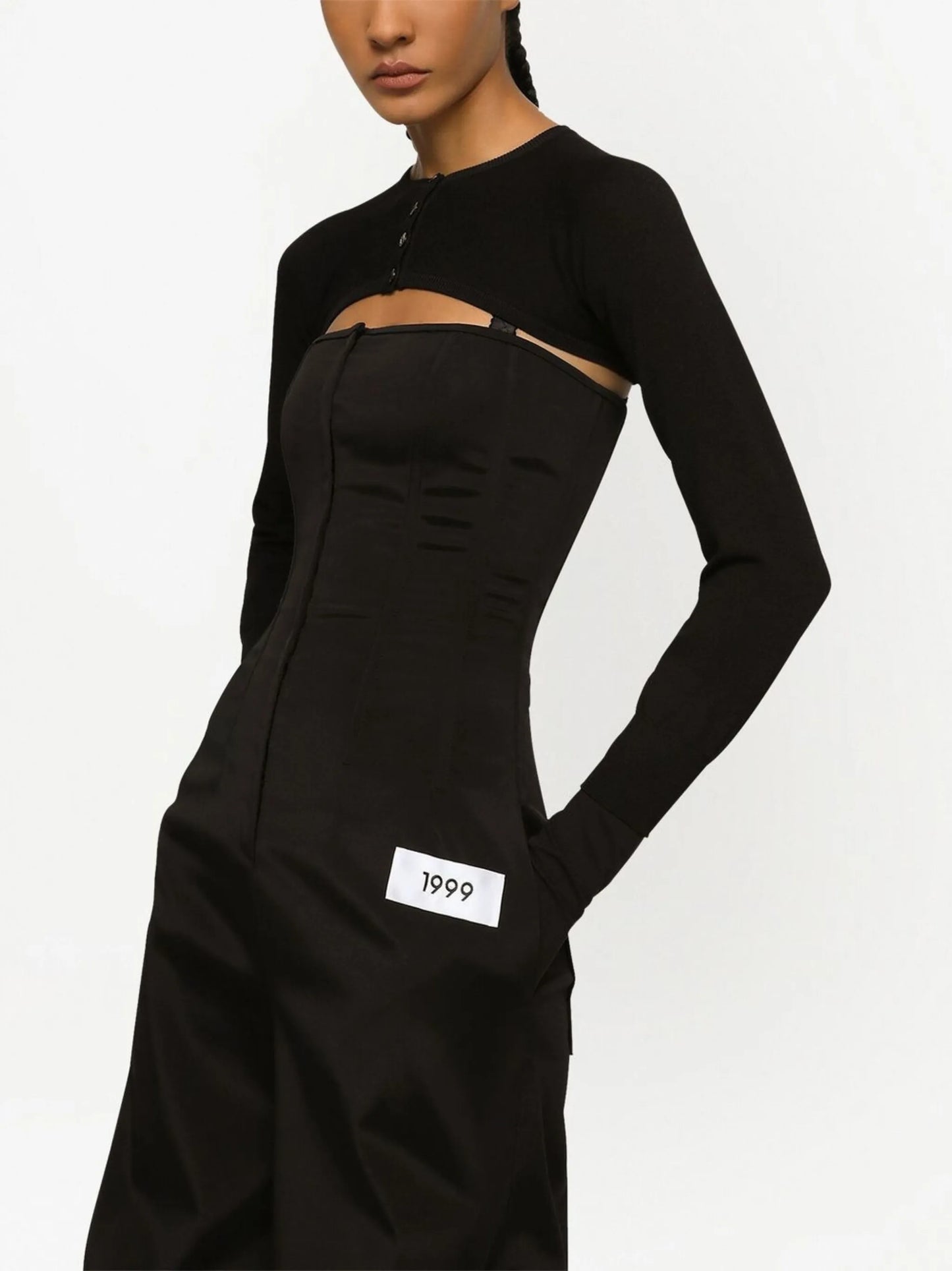 KIM DOLCEGABBANA cropped button-fastening cardigan