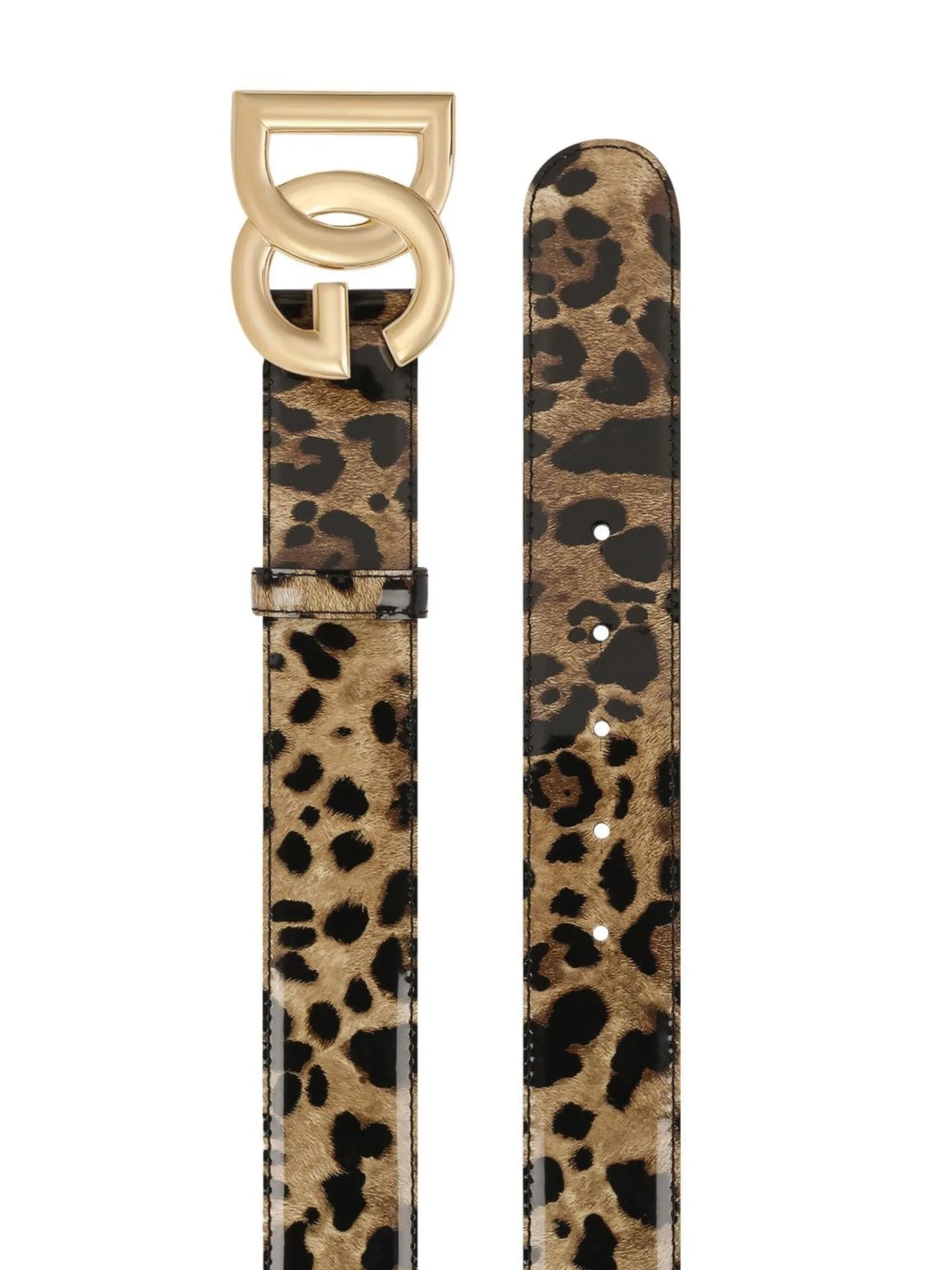 KIM DOLCEGABBANA DG-logo leopard-print belt