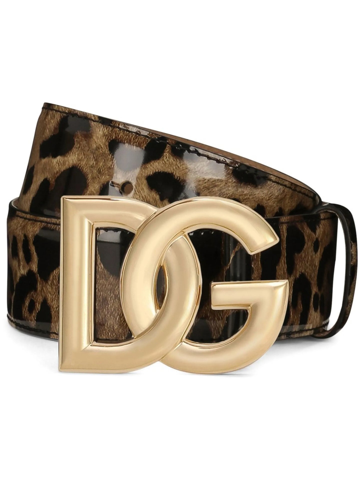 KIM DOLCEGABBANA DG-logo leopard-print belt