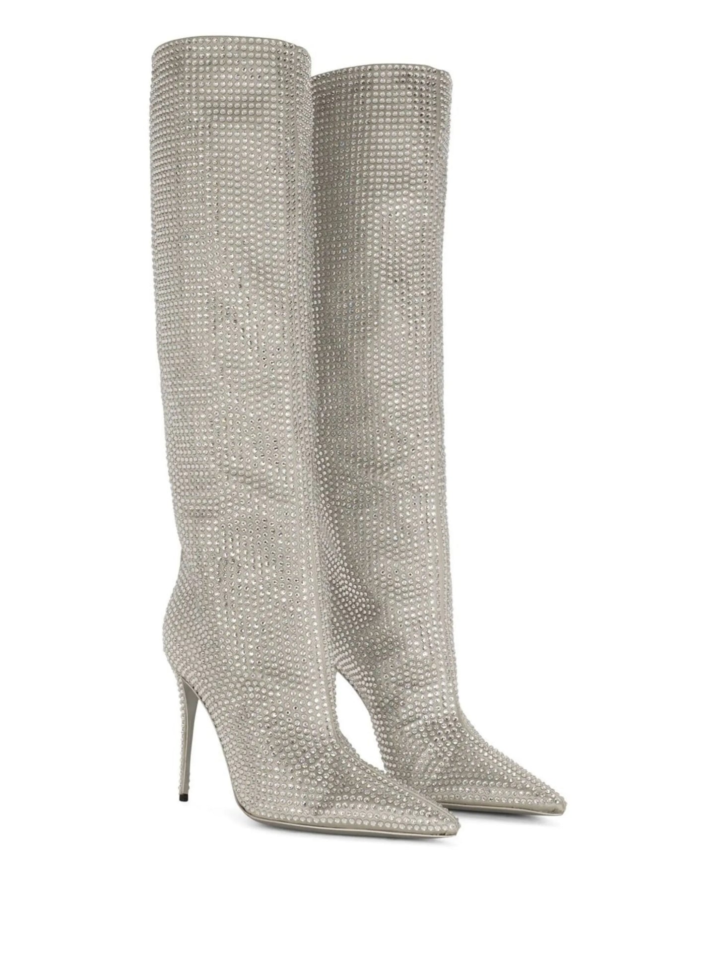 KIM DOLCEGABBANA rhinestone-embellished satin boots