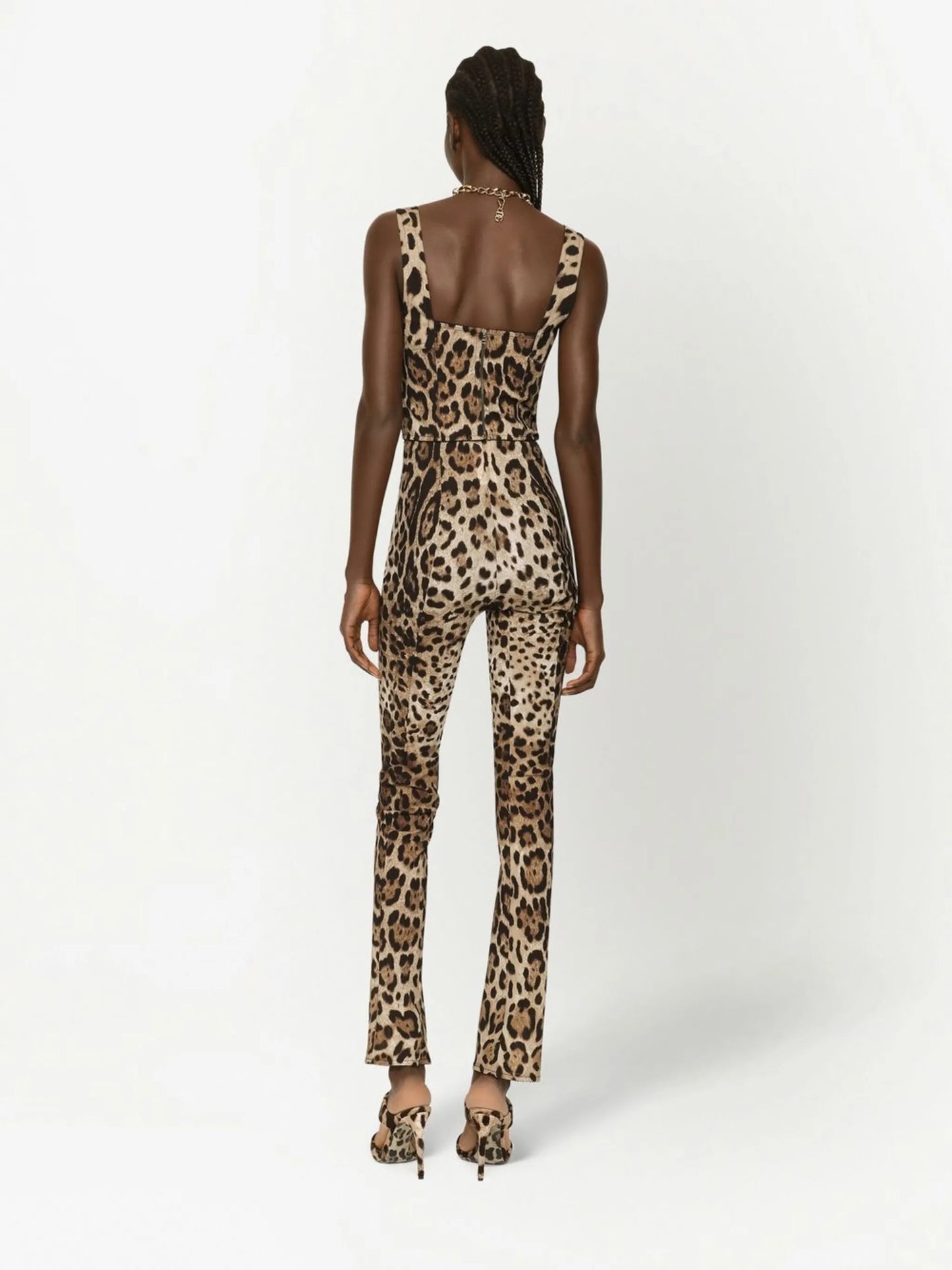 KIM DOLCEGABBANA leopard-print corset top