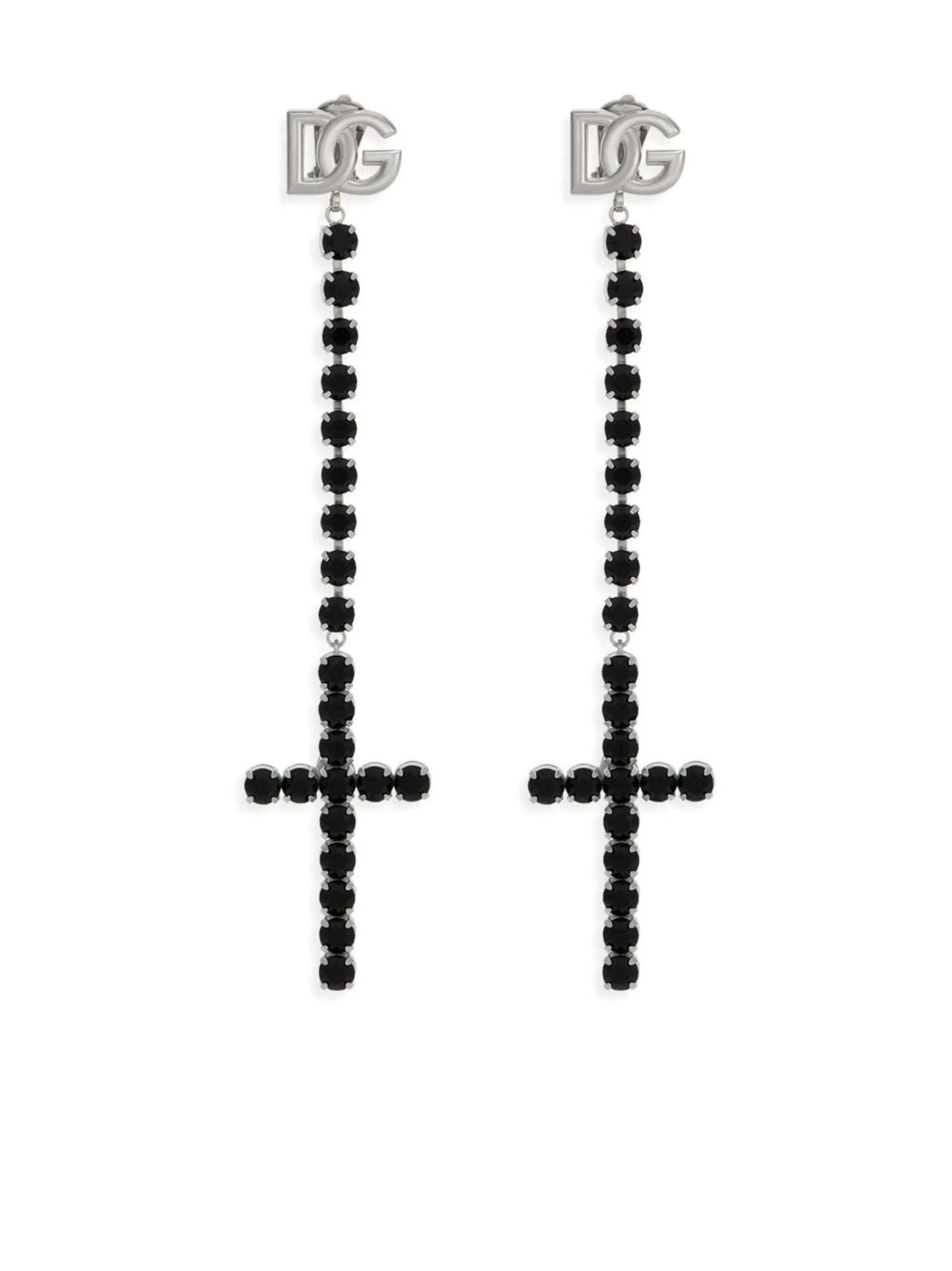KIM DOLCEGABBANA rhinestone-embellished cross earrings