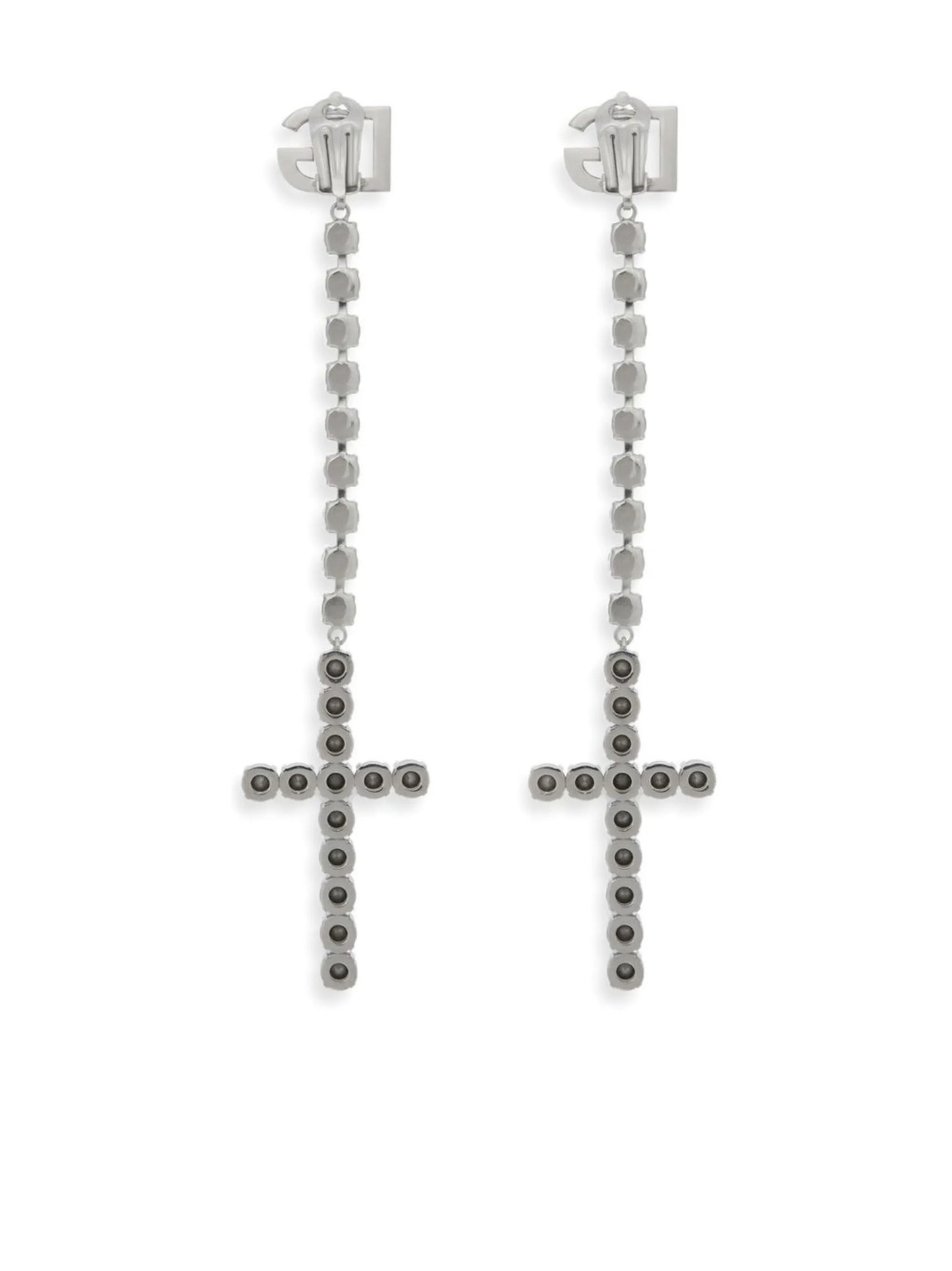 KIM DOLCEGABBANA rhinestone-embellished cross earrings