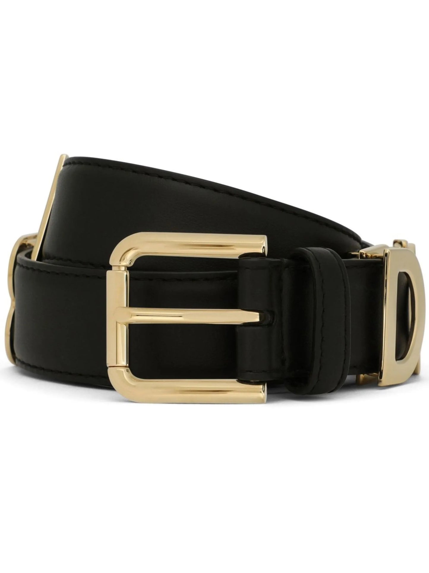 KIM DOLCEGABBANA logo-lettering leather belt