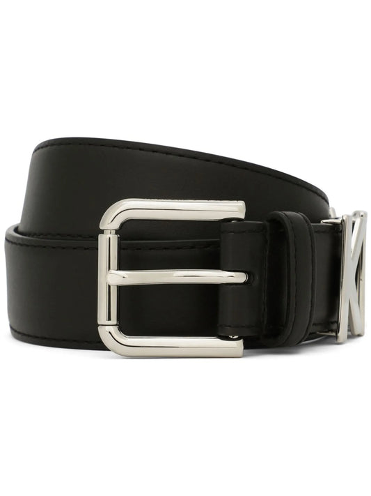 KIM DOLCEGABBANA logo-lettering leather belt
