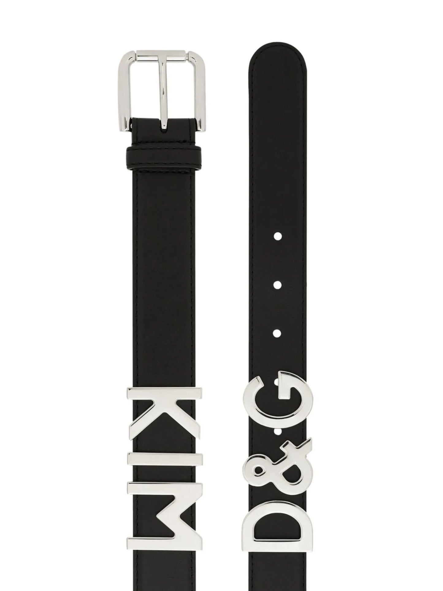 KIM DOLCEGABBANA logo-lettering leather belt