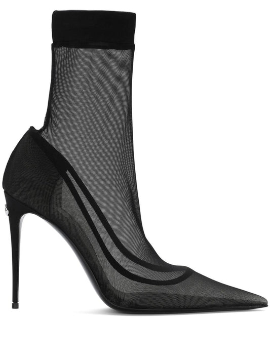 KIM DOLCEGABBANA tulle ankle boots