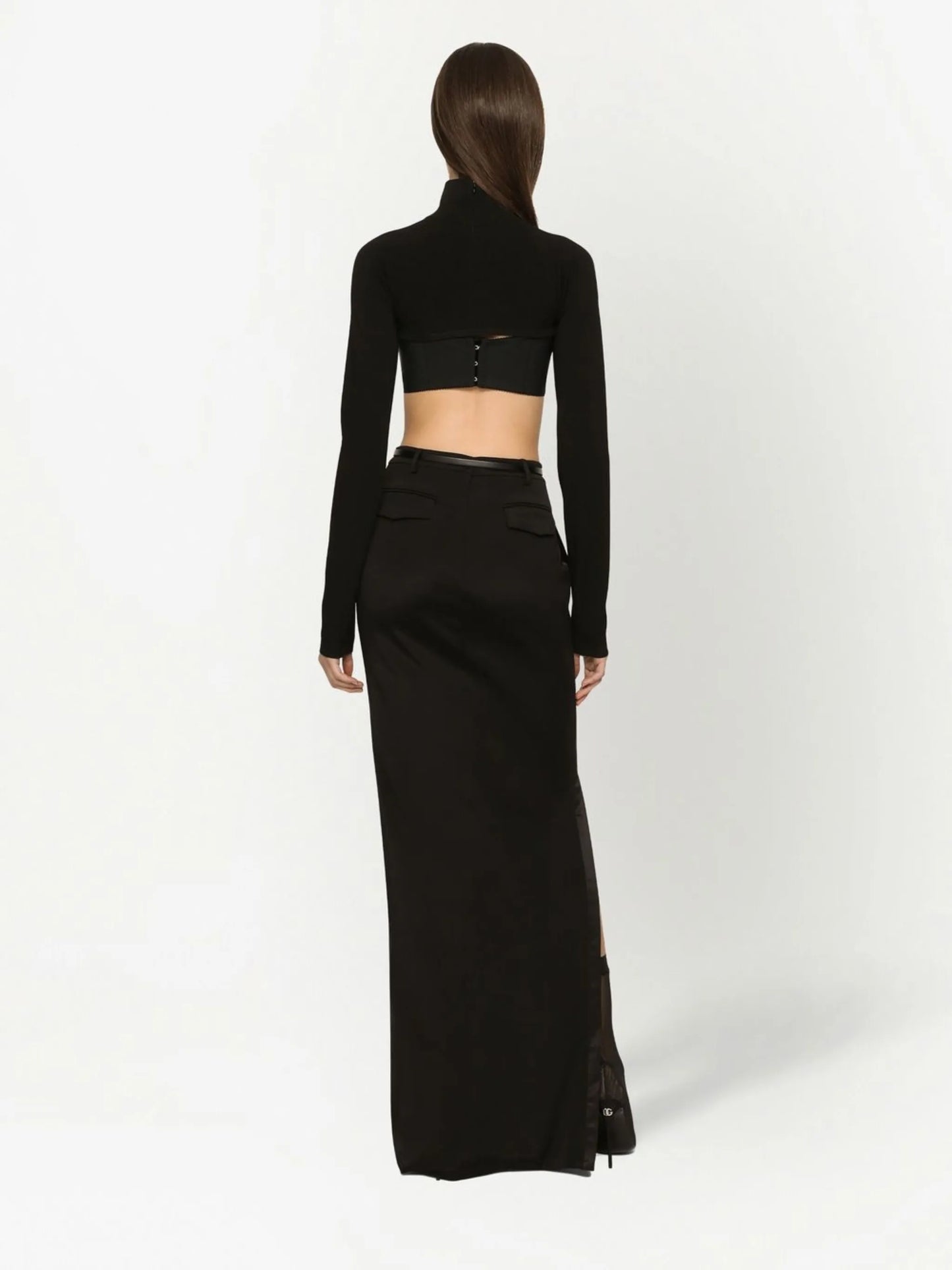 KIM DOLCEGABBANA side-zip maxi skirt