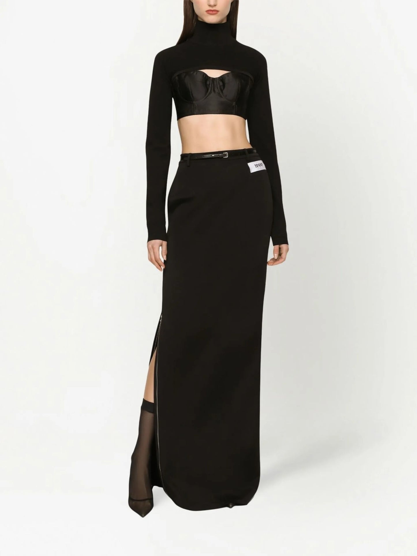 KIM DOLCEGABBANA side-zip maxi skirt