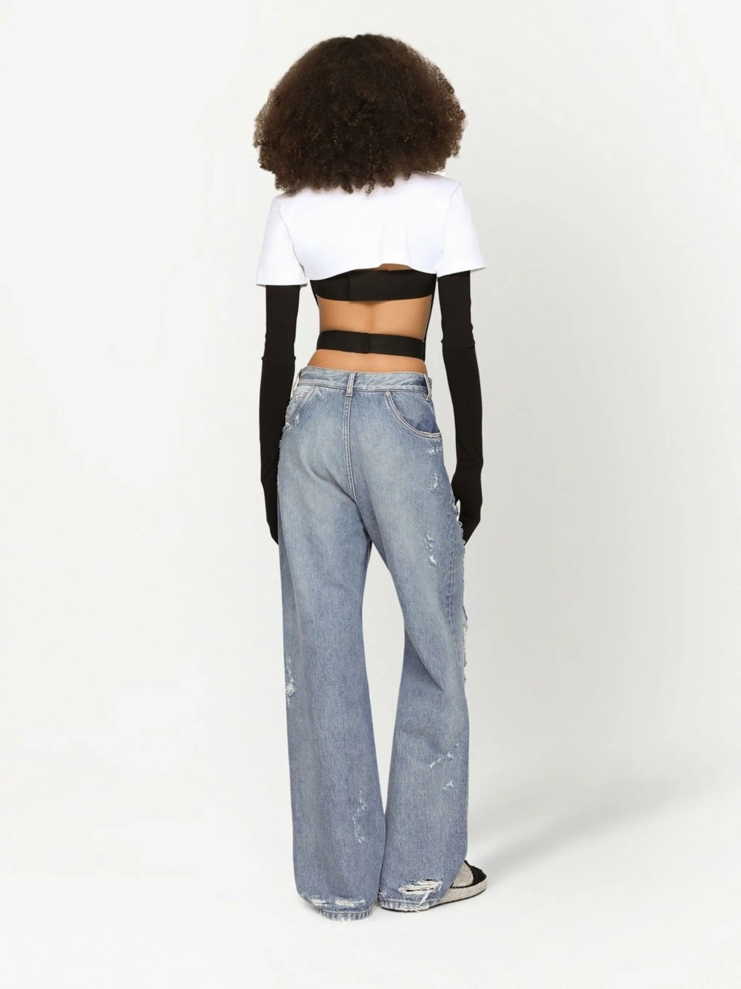 KIM DOLCEGABBANA tulle corset top