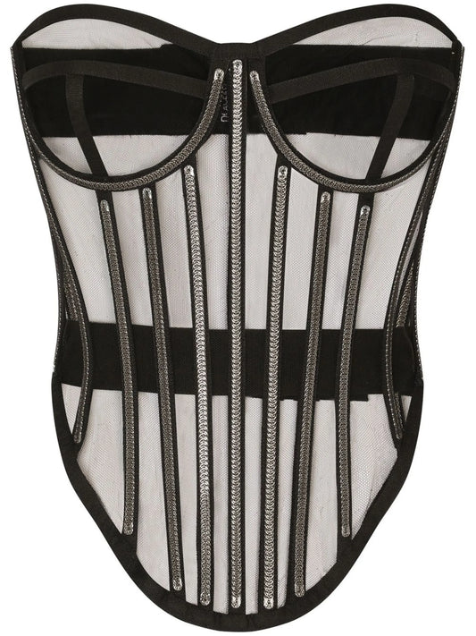 KIM DOLCEGABBANA tulle corset top