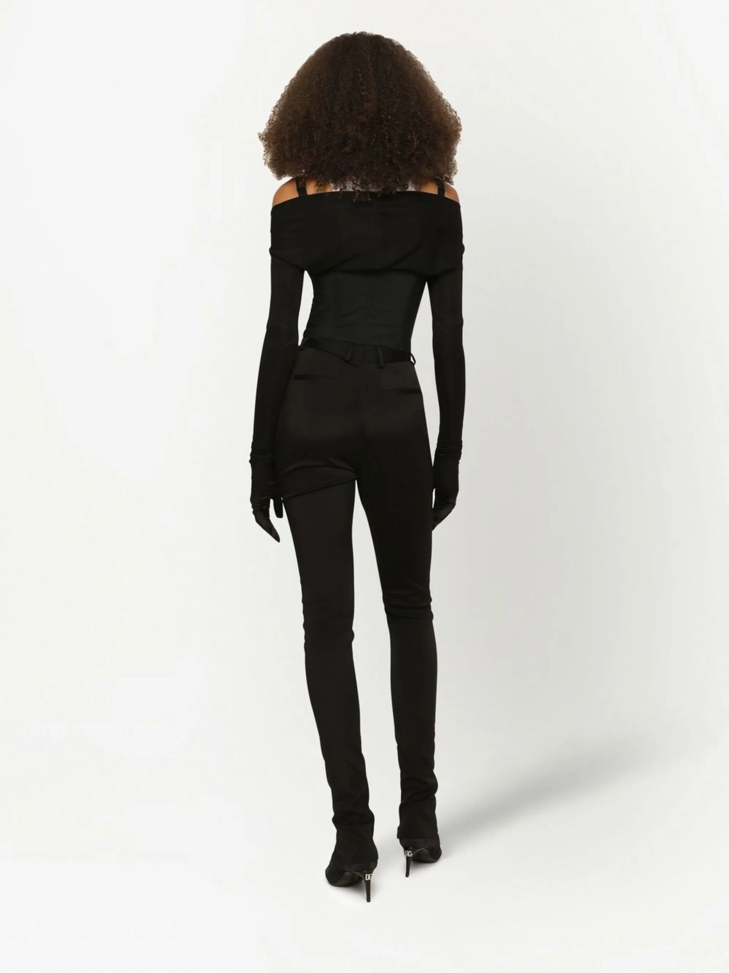 KIM DOLCEGABBANA layered-shirt corset top