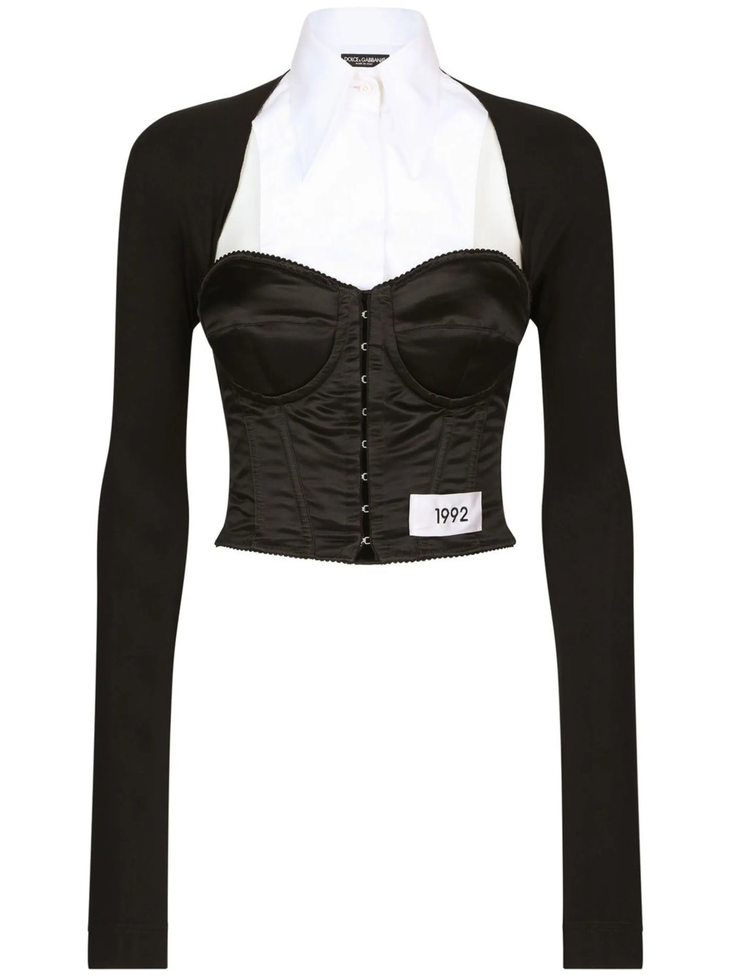 KIM DOLCEGABBANA layered-shirt corset top