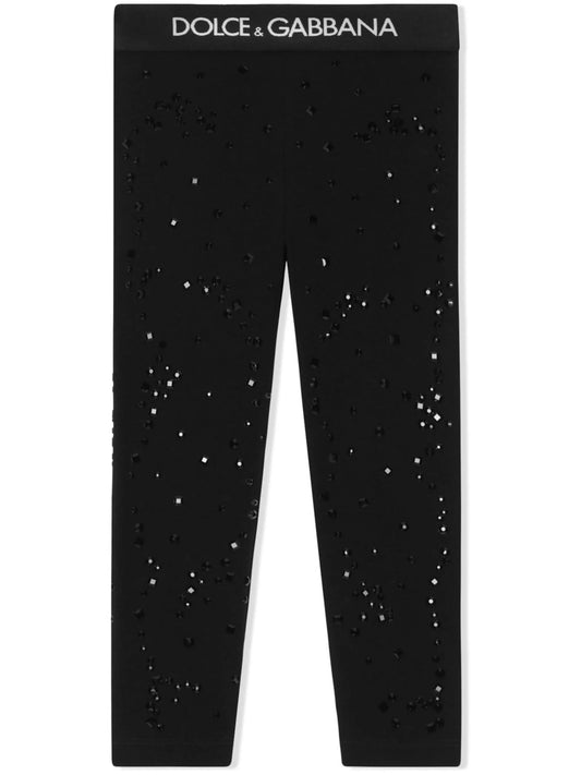 Interlock rhinestone-embellished leggings