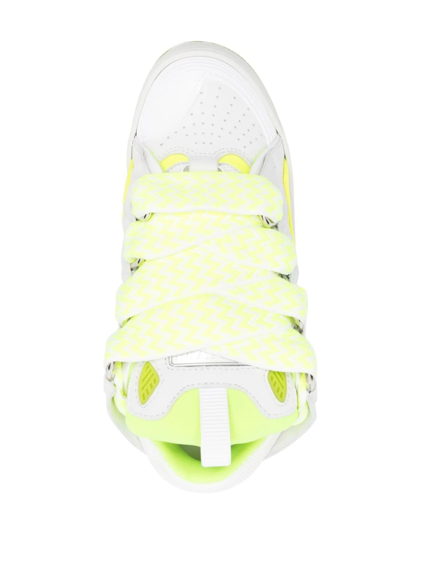 Curb panelled lace-up sneakers